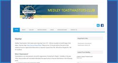 Desktop Screenshot of medleytoastmasters.com